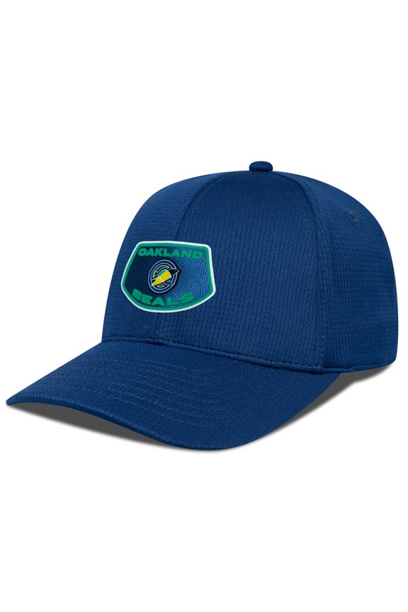 Men's Levelwear Navy Oakland Seals Retro Skylight Zephyr Adjustable Hat