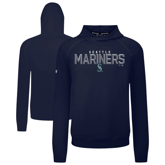 Men's Levelwear Navy Seattle Mariners Mandate Carve Tri-Blend Hoodie