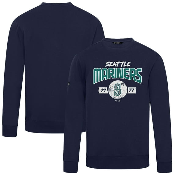 Men's Levelwear Navy Seattle Mariners Punch Out Pullover Sweatshirt
