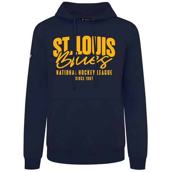 Men's Levelwear Navy St. Louis Blues Podium Response Pullover Hoodie