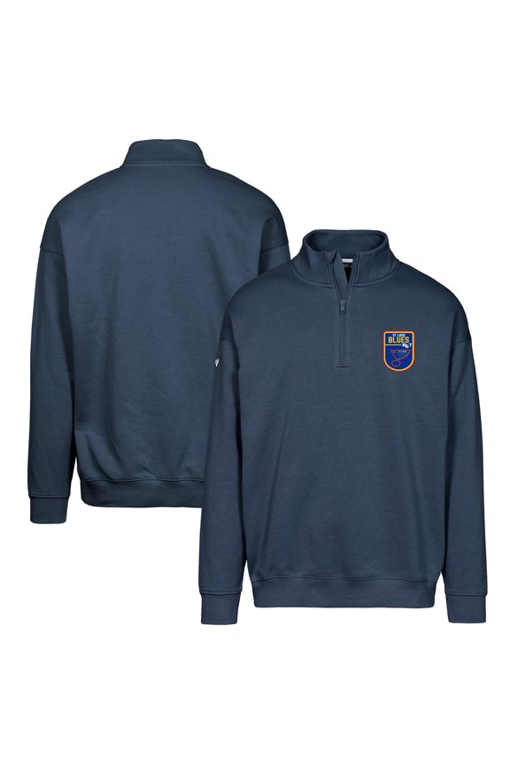 Men's Levelwear Navy St. Louis Blues Retro Murray Quarter-Zip Pullover Top
