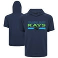 thumbnail image 1 of Men's Levelwear Navy Tampa Bay Rays City Connect Phase No Hitter Short Sleeve Pullover Hoodie, 1 of 3
