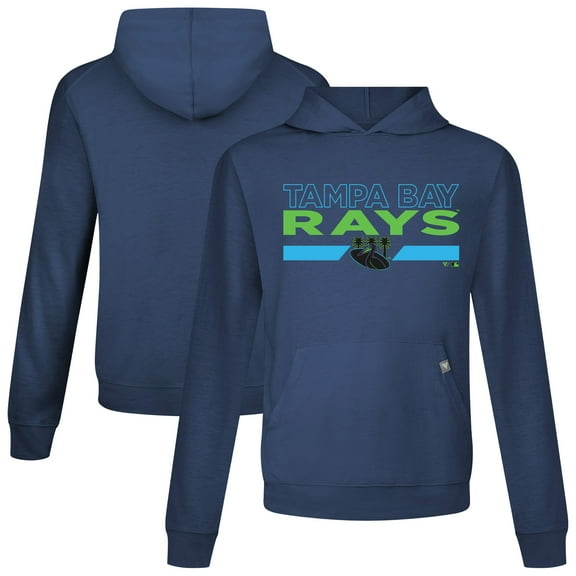 Men's Levelwear Navy Tampa Bay Rays City Connect Relay No Hitter Pullover Hoodie