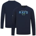 thumbnail image 1 of Men's Levelwear  Navy Tampa Bay Rays Mandate Carve Tri-Blend Sweatshirt, 1 of 3