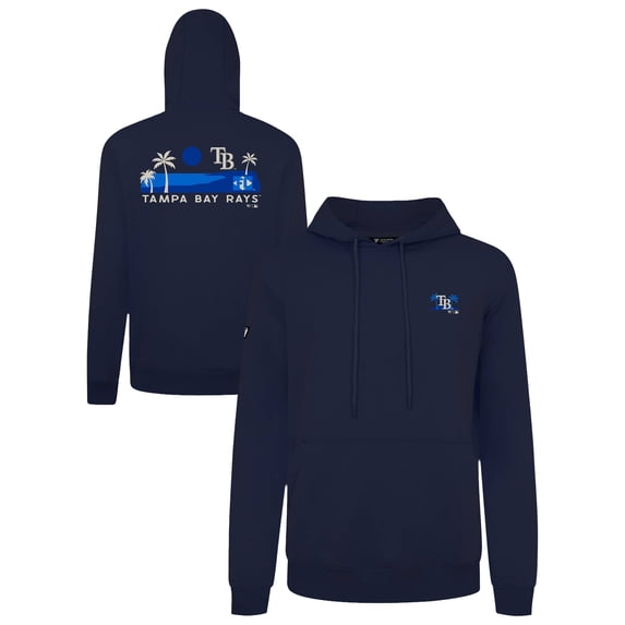 Men's Levelwear Navy Tampa Bay Rays Panoramic Podium Hoodie