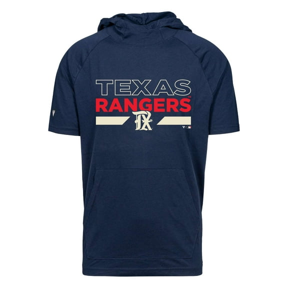 Men's Levelwear Navy Texas Rangers City Connect Phase No Hitter Short Sleeve Pullover Hoodie