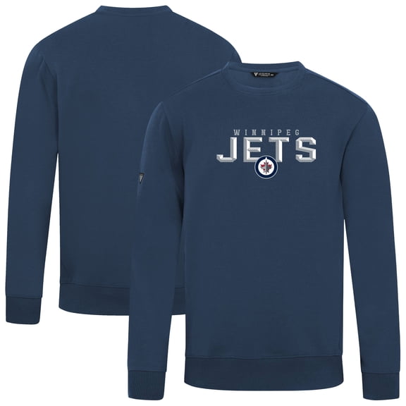 Men's Levelwear Navy Winnipeg Jets Zane Carve Pullover Sweatshirt