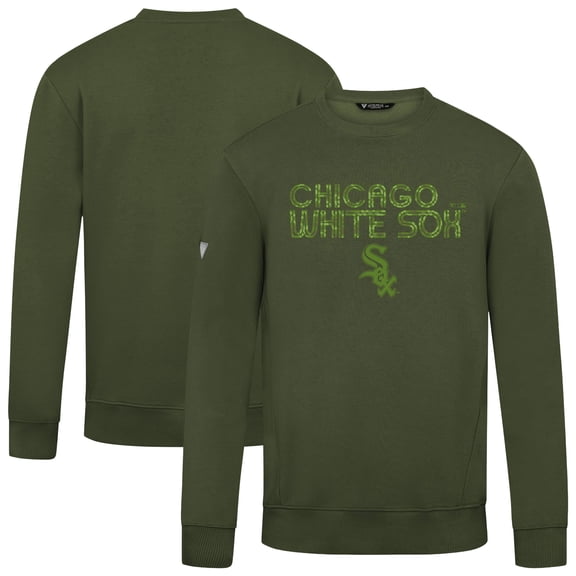 Men's Levelwear Olive Chicago White Sox 2026 Armed Forces Day Lanes Camo Zane Sweatshirt
