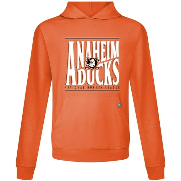 Men's Levelwear Orange Anaheim Ducks Relay Powerhouse Pullover Hoodie