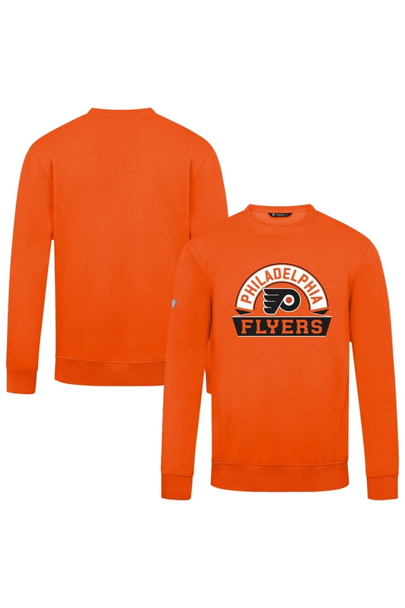 Men's Levelwear Orange Philadelphia Flyers Zane Banner Arch Pullover Sweatshirt