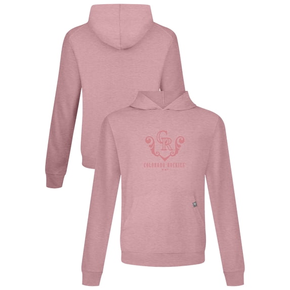 Men's Levelwear Pink Colorado Rockies Bridal Rose Relay Pullover Hoodie