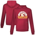 thumbnail image 1 of Men's Levelwear Red Calgary Flames Relay Banner Arch Pullover Hoodie, 1 of 3