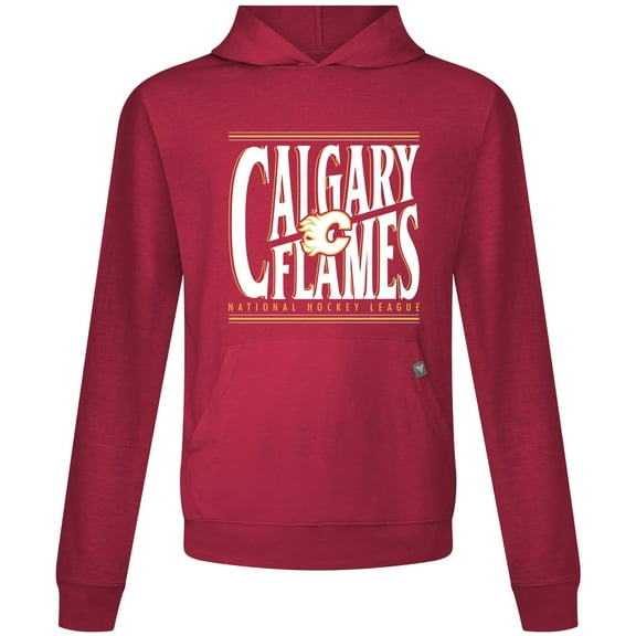 Men's Levelwear Red Calgary Flames Relay Powerhouse Pullover Hoodie