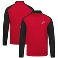 thumbnail image 1 of Men's Levelwear Red Carolina Hurricanes Bayou Insignia Core Quarter-Zip Pullover Top, 1 of 3