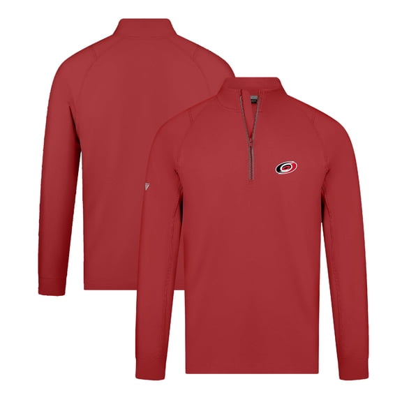 Men's Levelwear Red Carolina Hurricanes Theory Insignia Core Quarter-Zip Pullover Top