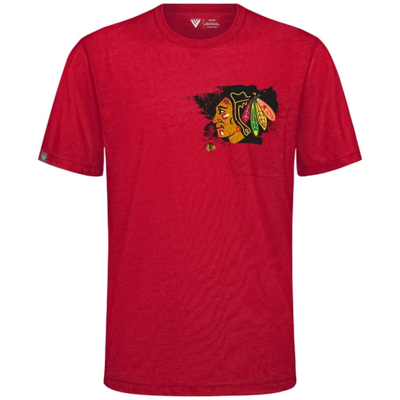 Men's Levelwear  Red Chicago Blackhawks  Focal Blasted T-Shirt