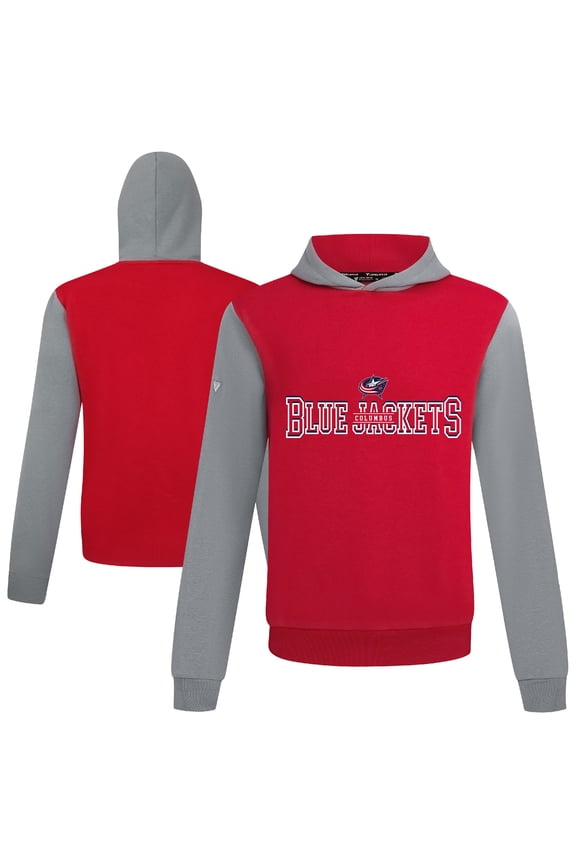 Men's Levelwear Red/Gray Columbus Blue Jackets Ultimate Journey Pullover Hoodie