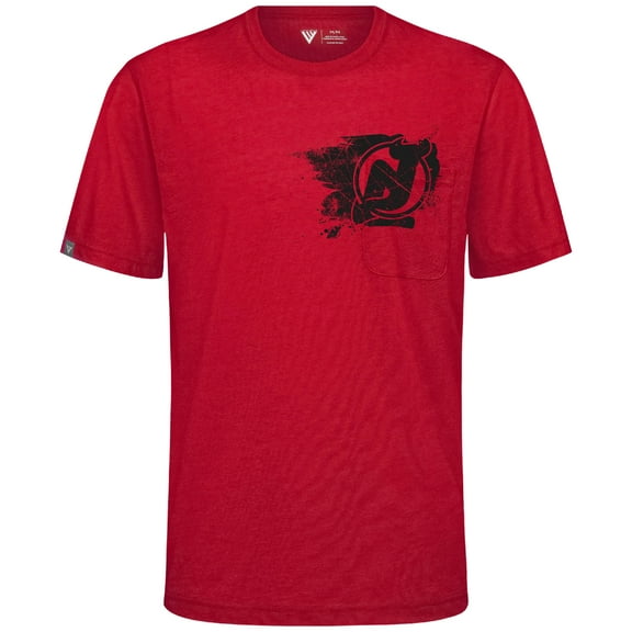 Men's Levelwear  Red New Jersey Devils  Focal Blasted T-Shirt