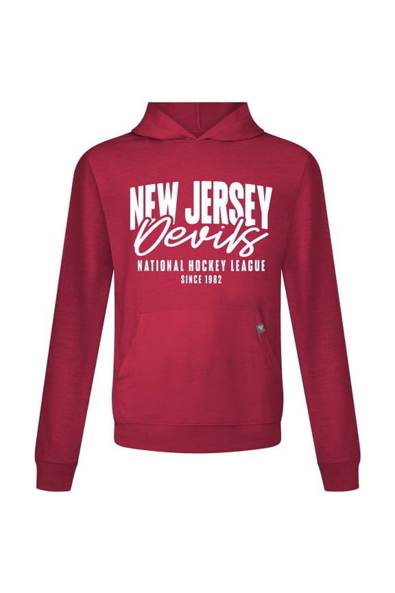 Men's Levelwear  Red New Jersey Devils Relay Response Pullover Hoodie