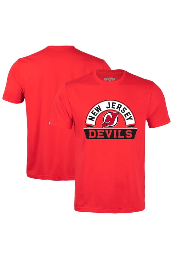 Men's Levelwear Red New Jersey Devils Richmond Banner Arch T-Shirt