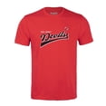 thumbnail image 1 of Men's Levelwear Red New Jersey Devils Richmond Retro Script T-Shirt, 1 of 1