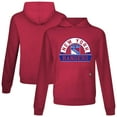 thumbnail image 1 of Men's Levelwear Red New York Rangers Relay Banner Arch Pullover Hoodie, 1 of 3