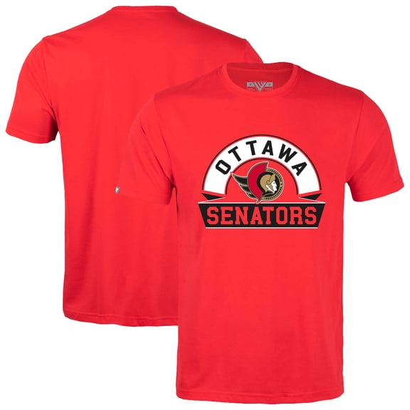 Men's Levelwear Red Ottawa Senators Richmond Banner Arch T-Shirt