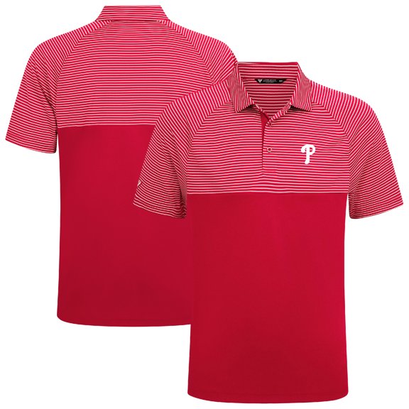 Men's Levelwear Red Philadelphia Phillies Classic Stripes Insignia 2.0 Polo