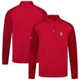 thumbnail image 1 of Men's Levelwear  Red St. Louis Cardinals Aztec Insignia 2.0 Quarter-Zip Pullover Top, 1 of 3