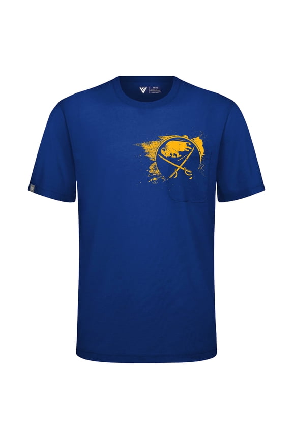 Men's Levelwear Royal Buffalo Sabres Focal Blasted T-Shirt