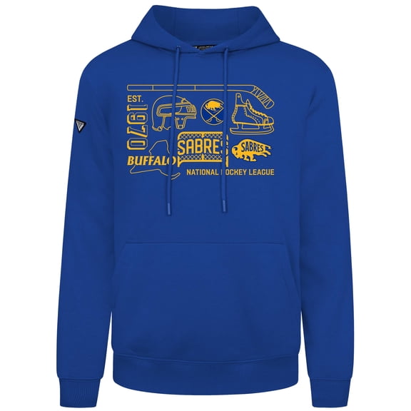 Men's Levelwear Royal Buffalo Sabres Podium Campaign Pullover Hoodie