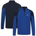 thumbnail image 1 of Men's Levelwear Royal Kansas City Royals Cadet Insignia 2.0 Raglan Quarter-Zip Jacket, 1 of 3