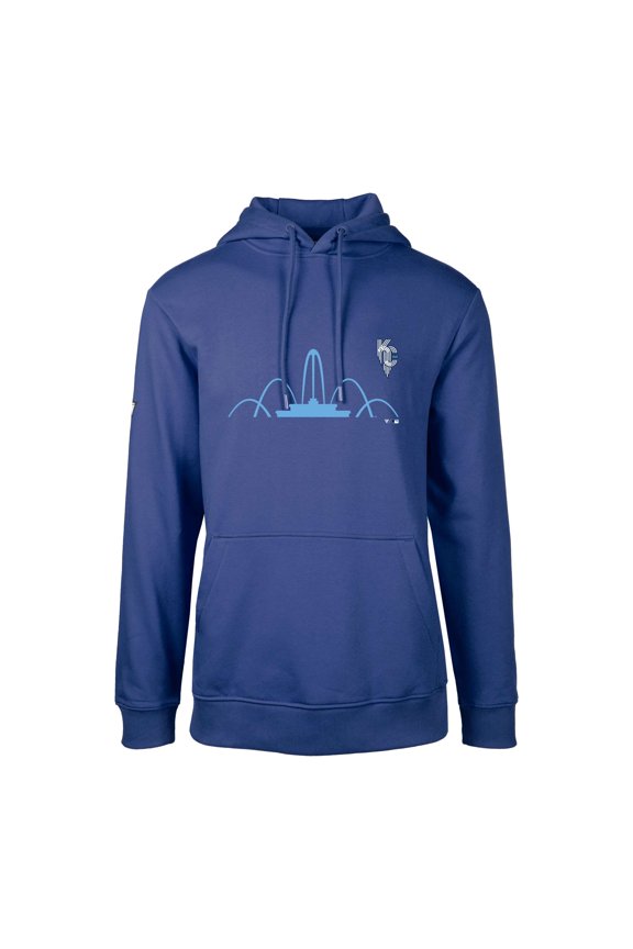 Men's Levelwear Royal Kansas City Royals City Connect Podium Core Logo Pullover Hoodie