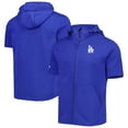 thumbnail image 1 of Men's Levelwear Royal Los Angeles Dodgers Recruit Full-Zip Short Sleeve Hoodie, 1 of 3