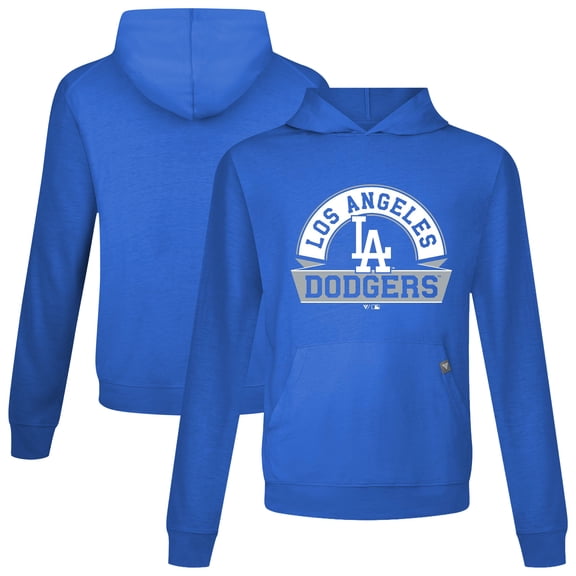 Men's Levelwear Royal Los Angeles Dodgers Relay Banner Arch Pullover Hoodie