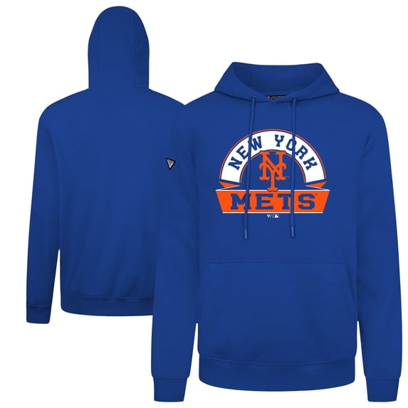 Men's Levelwear Royal New York Mets Podium Banner Arch Hoodie