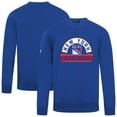 thumbnail image 1 of Men's Levelwear Royal New York Rangers Zane Banner Arch Pullover Sweatshirt, 1 of 3