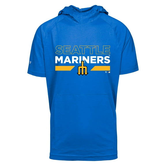 Men's Levelwear Royal Seattle Mariners City Connect Phase No Hitter Short Sleeve Pullover Hoodie