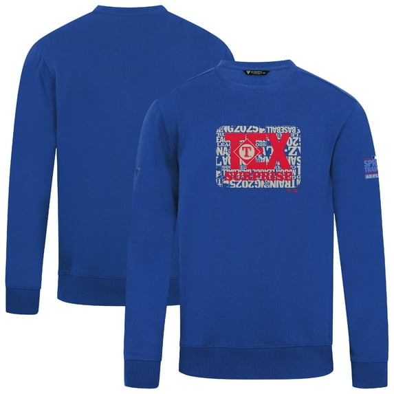 Men's Levelwear Royal Texas Rangers Zane Spring Training Pullover Sweatshirt