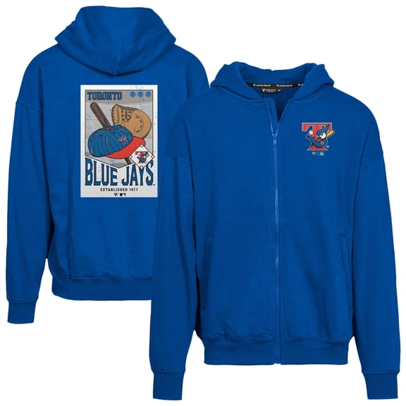 Men's Levelwear Royal Toronto Blue Jays Uphill Cooperstown Collection Core Logo Full-Zip Hoodie