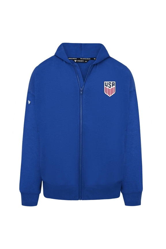 Men's Levelwear Royal USMNT Oversized Uphill Full-Zip Hoodie
