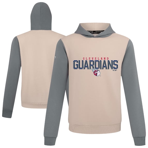 Men's Levelwear Sand Cleveland Guardians Throwback Carve Ultimate Hoodie