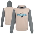 thumbnail image 1 of Men's Levelwear Sand Miami Marlins Throwback Carve Ultimate Hoodie, 1 of 3