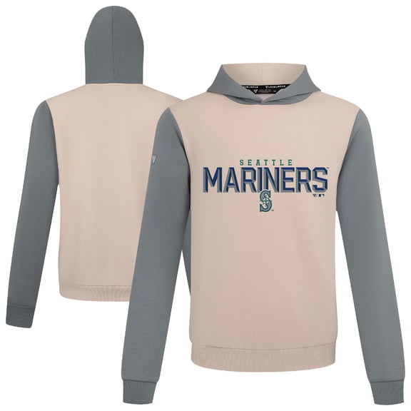 Men's Levelwear Sand Seattle Mariners Throwback Carve Ultimate Hoodie