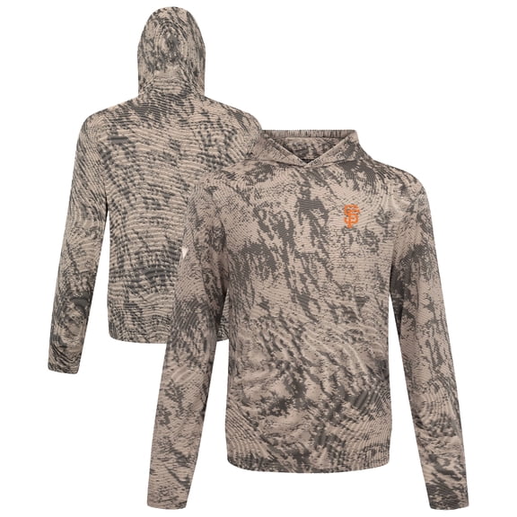 Men's-Levelwear Tan San Francisco Giants Insignia Lightweight Long Sleeve Hooded T-Shirt