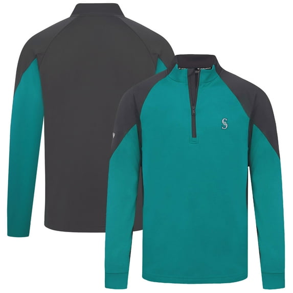 Men's Levelwear Teal Seattle Mariners Cadet Insignia 2.0 Raglan Quarter-Zip Jacket