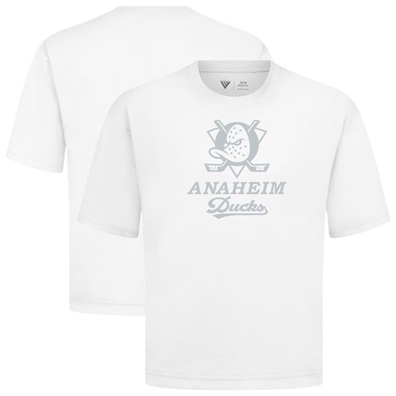 Men's Levelwear White Anaheim Ducks Shadow Surge Luxe Signature Knit T-Shirt