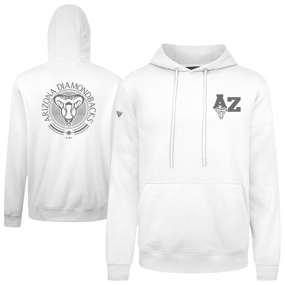Men's Levelwear White Arizona Diamondbacks Podium Valiant Hoodie