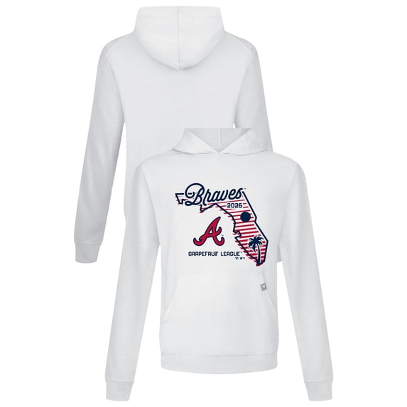 Men's Levelwear White Atlanta Braves Sunrise Relay Hoodie