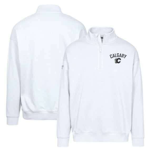 Men's Levelwear White Calgary Flames Murray City Capsule Quarter-Zip Sweatshirt